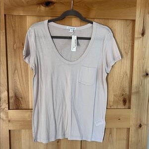 Women's Light Pink T-Shirt with Pocket
